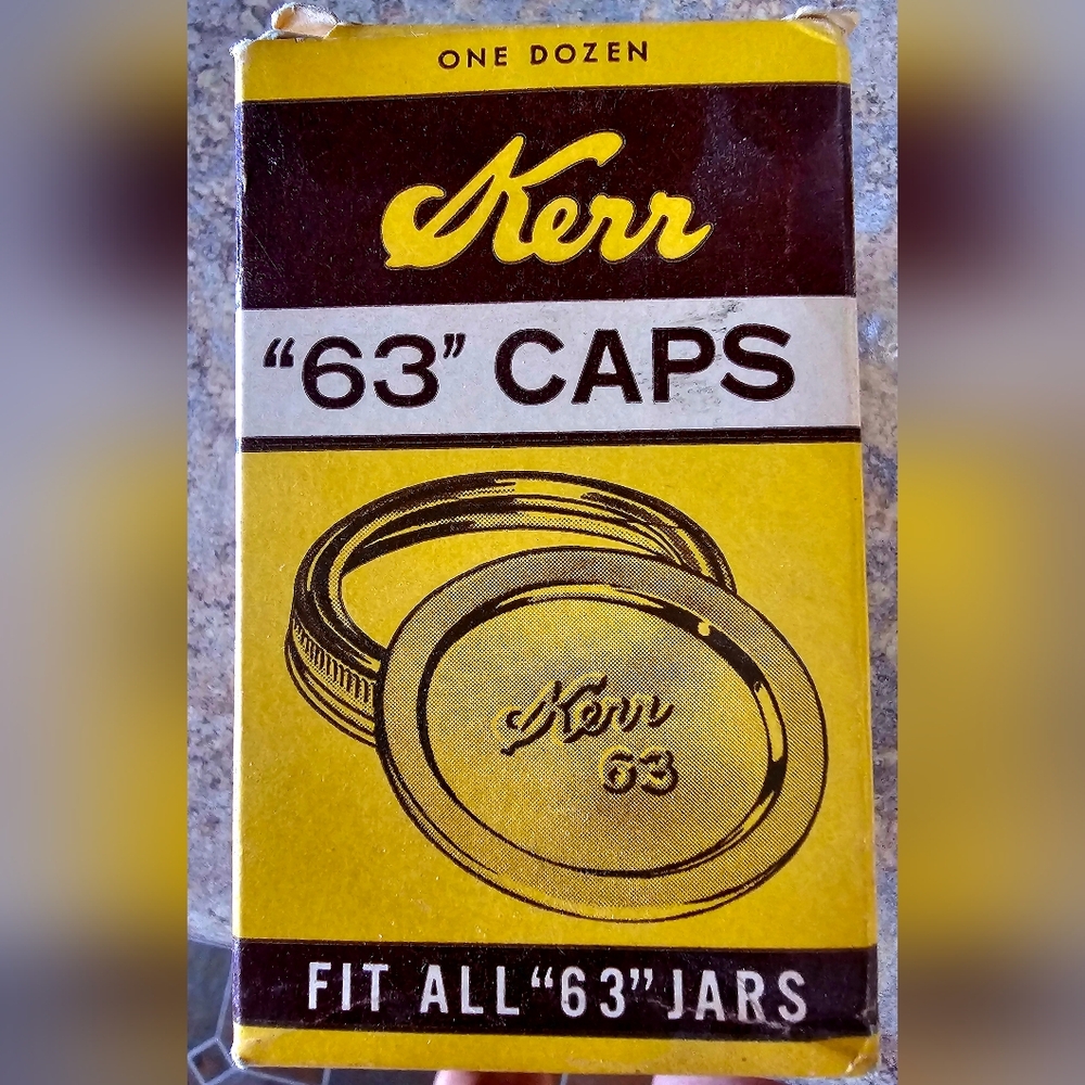 VINTAGE New Old Stock                 Kerr "63" Canning Caps (Rings and Lids)